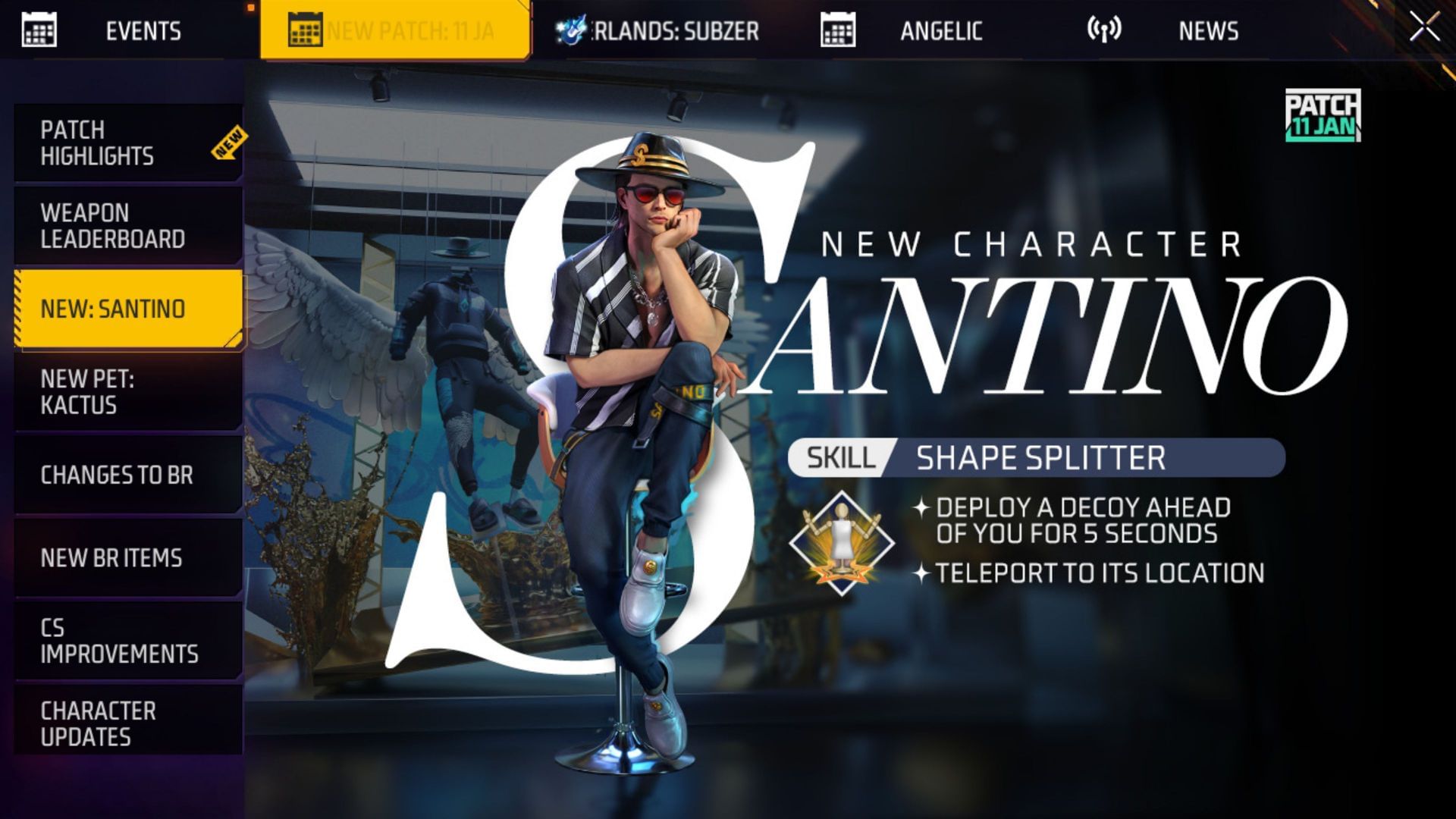 Santino character (Image via Garena)