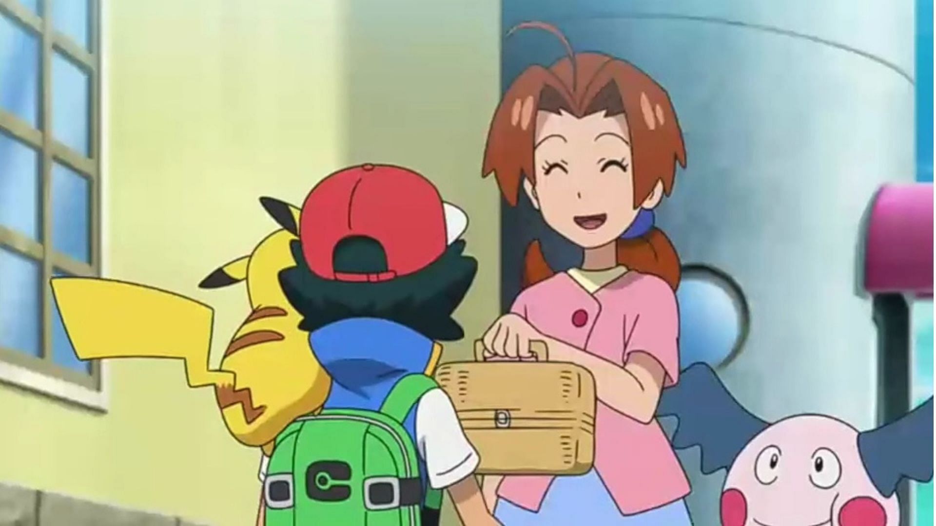 Ash and Delia as seen in the anime (Image via OLM Studios)
