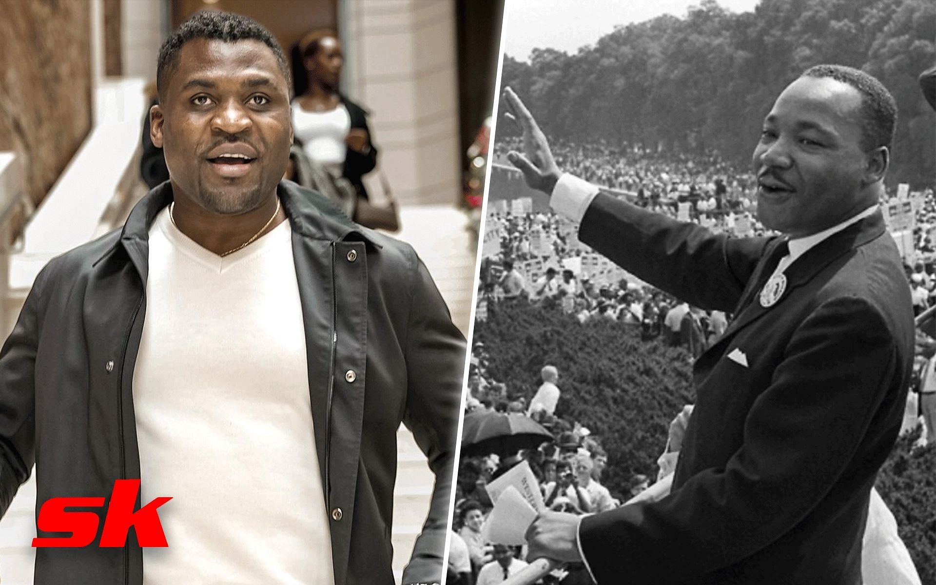 Francis Ngannou makes terrific Martin Luther King reference in first statement post UFC exit [Images via: @POTUS on Twitter and @francisngannou on Instagram]