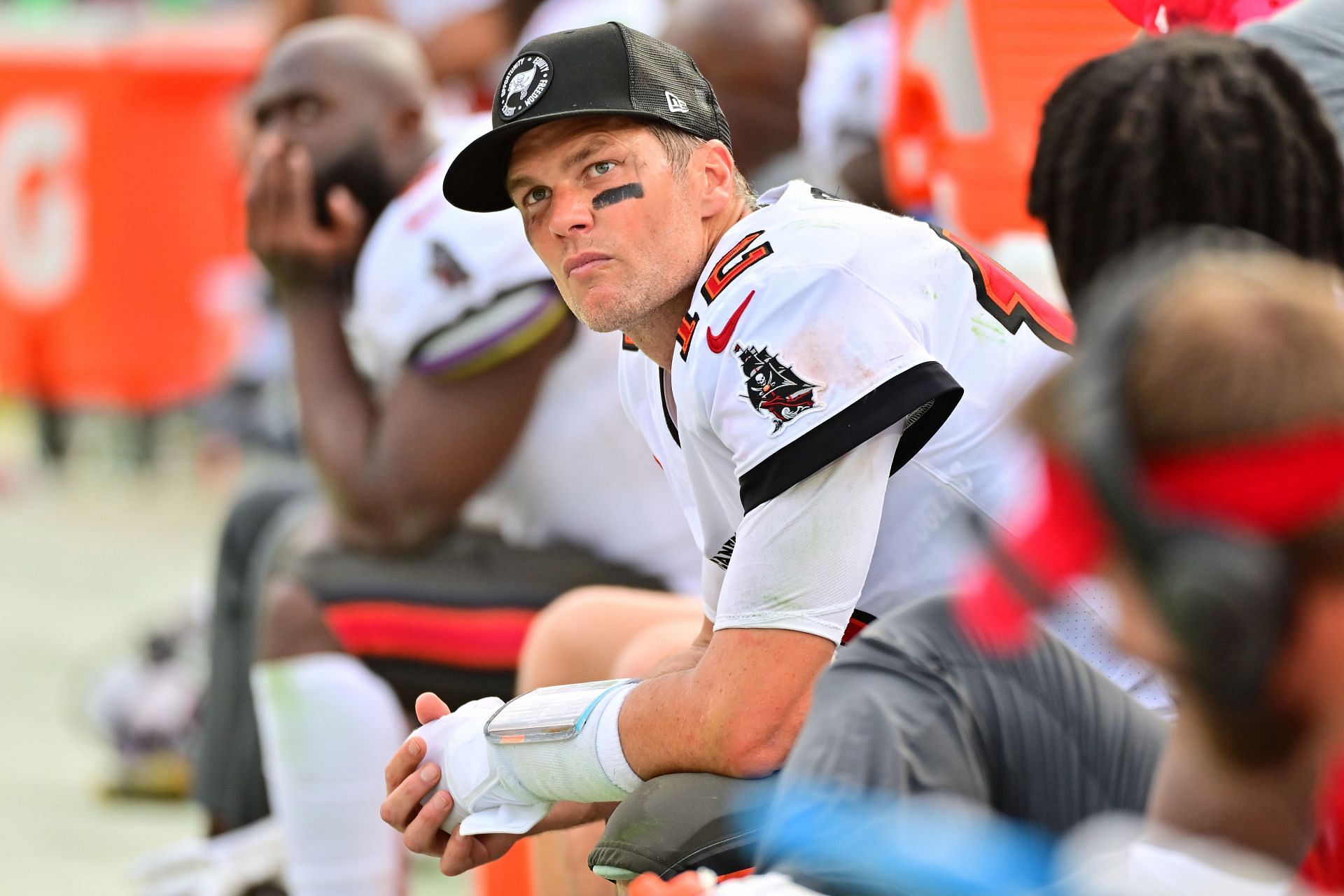 Tom Brady at the Carolina Panthers v Tampa Bay Buccaneers game