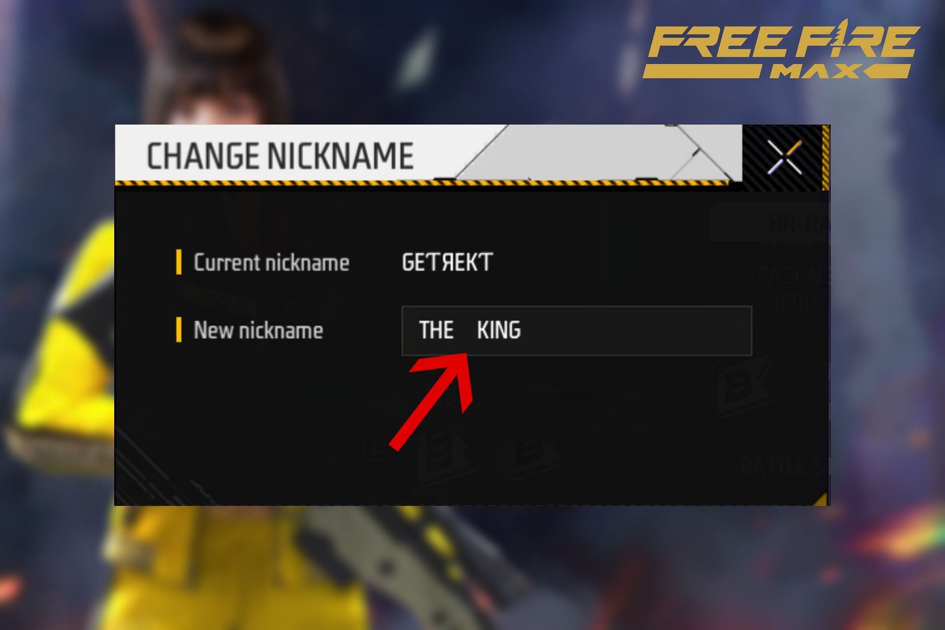 Guide on adding space in between the name (Image via Sportskeeda)