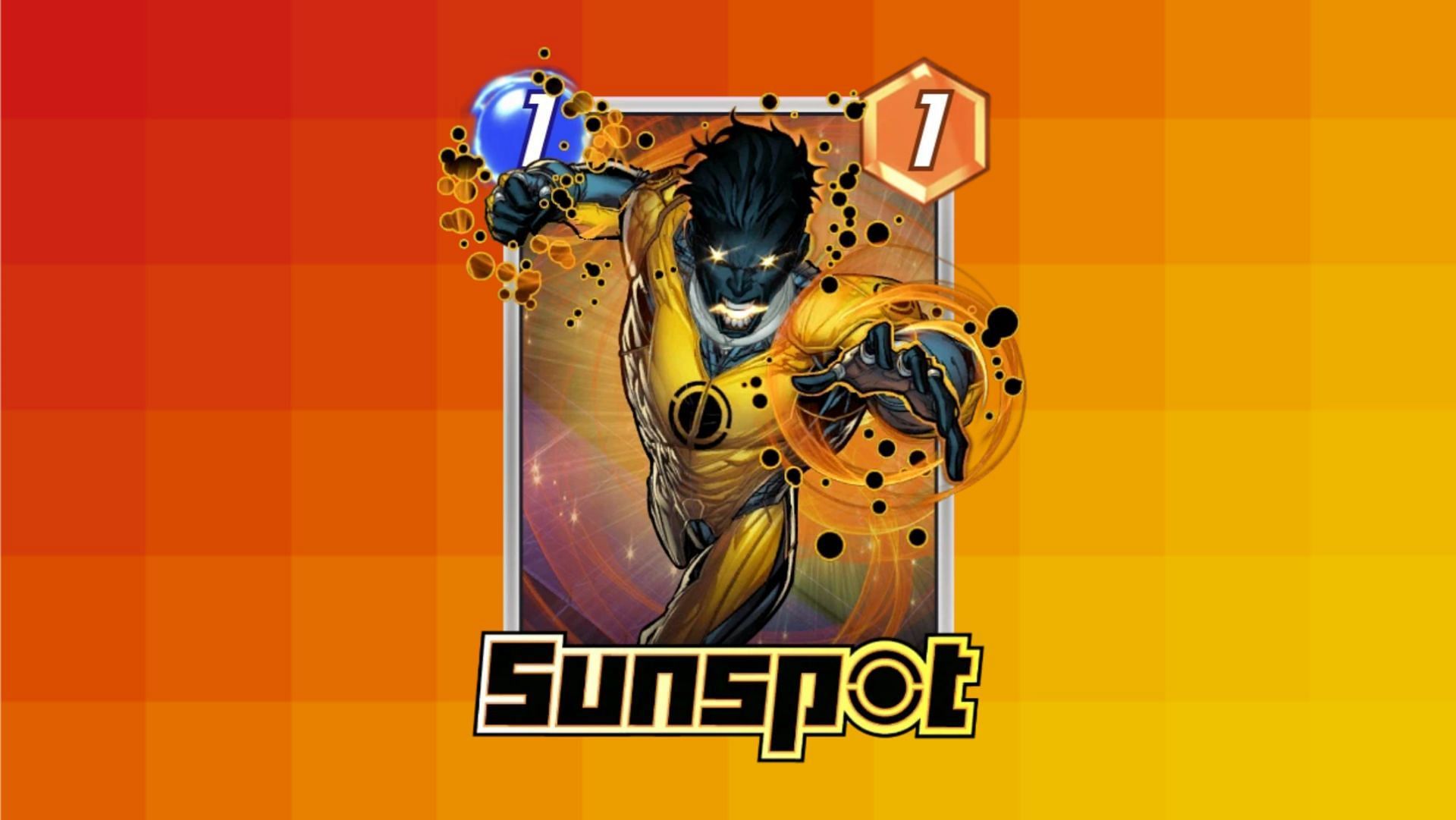 Sunspot, as depicted in the in-game card art (Image via marvelsnap.io)