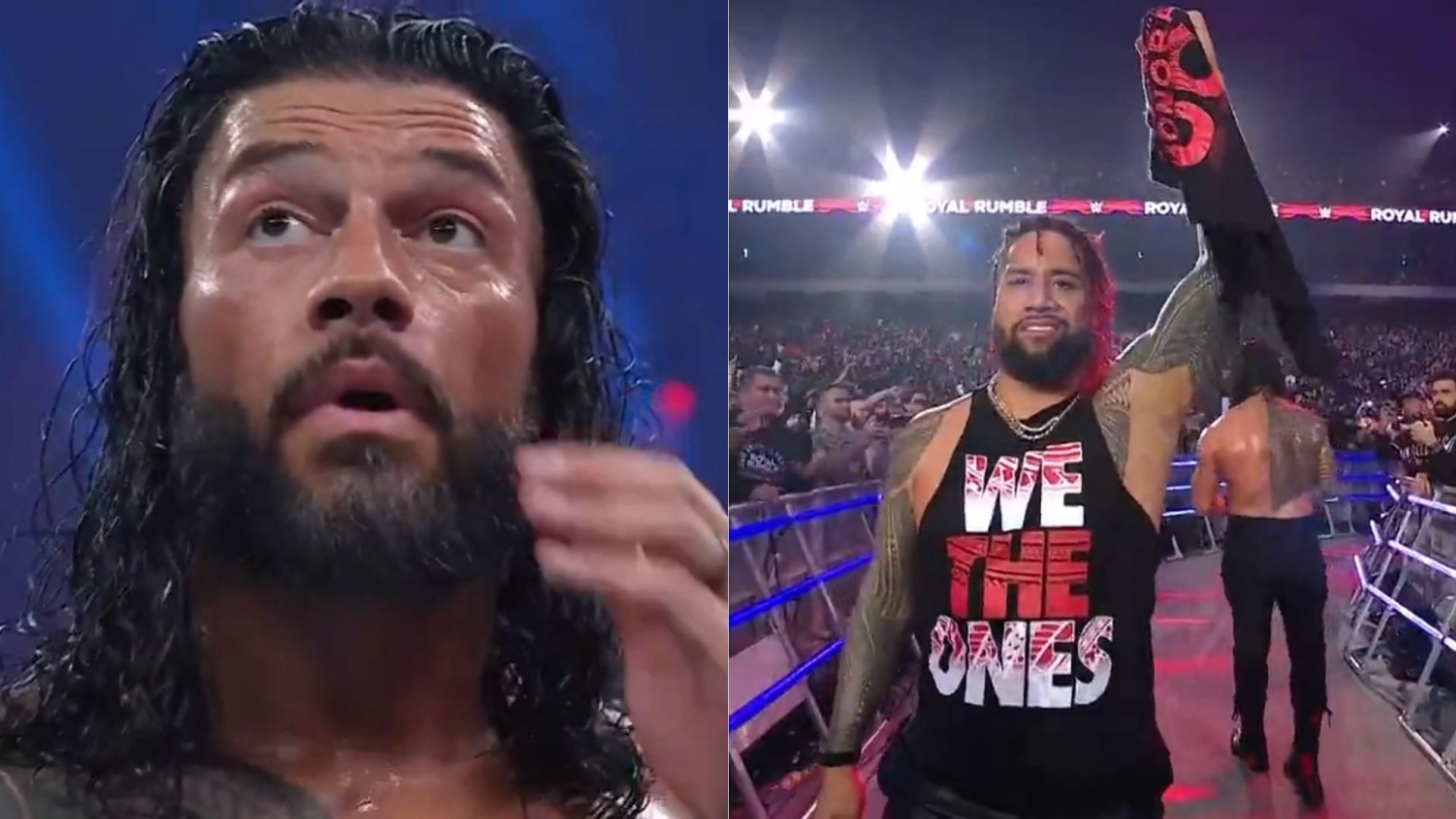 Roman Reigns (left); Jimmy Uso (right)