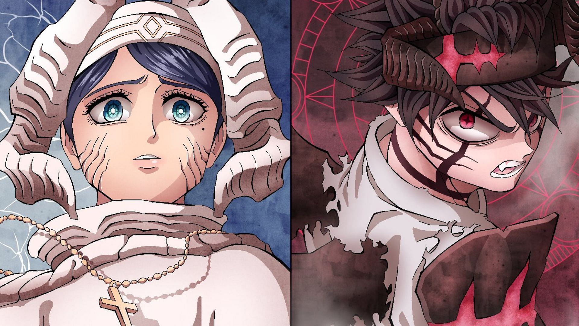 Paladin Sister Lily and Asta as seen in Black Clover chapter 348 (Image via Twitter/@KagawariD)