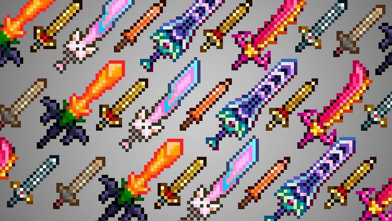 Terraria's Swords (Image Via PSNK)