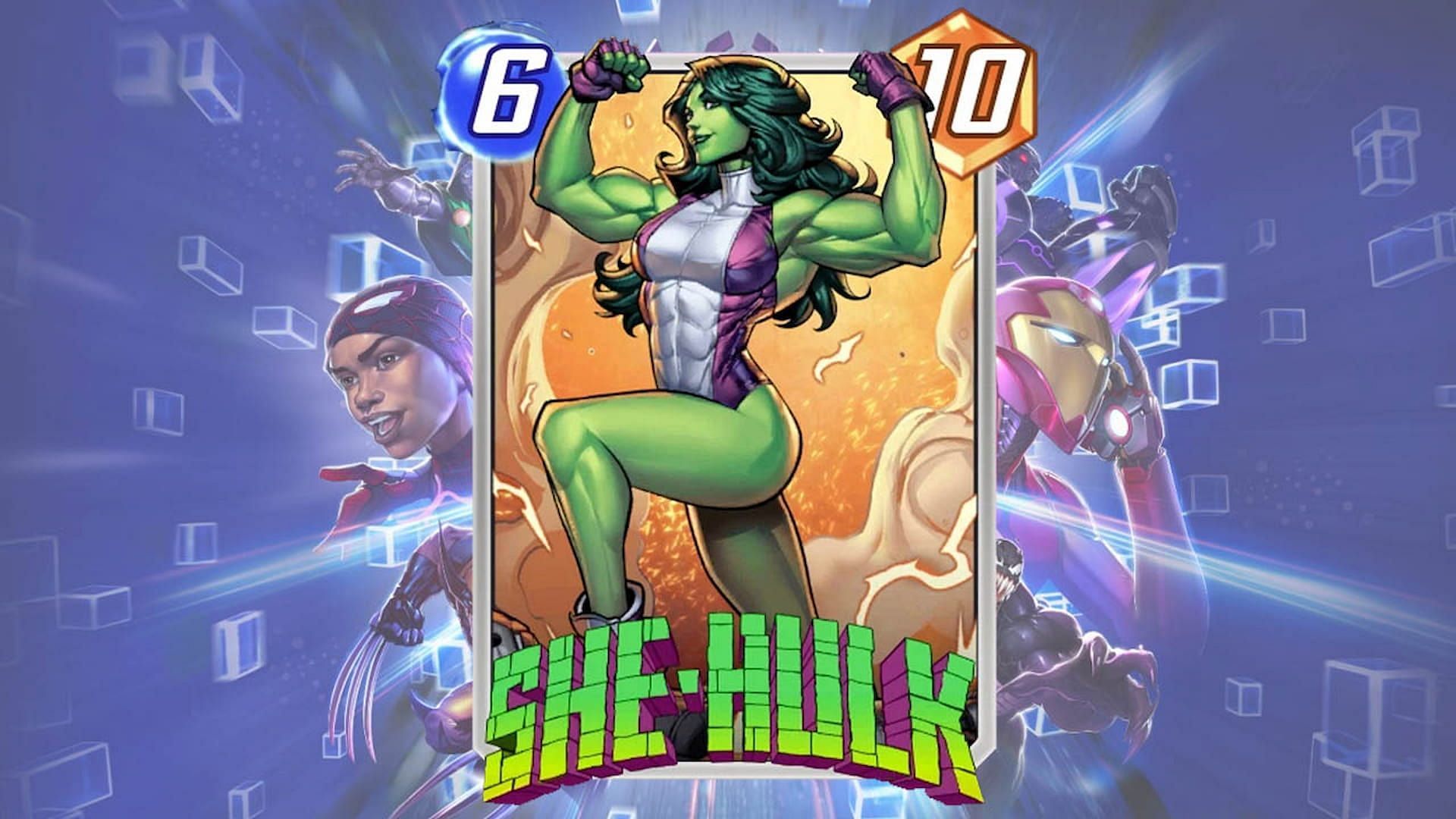 She-Hulk is 6 Energy cost and 10 Power card. (Image via Nuverse)