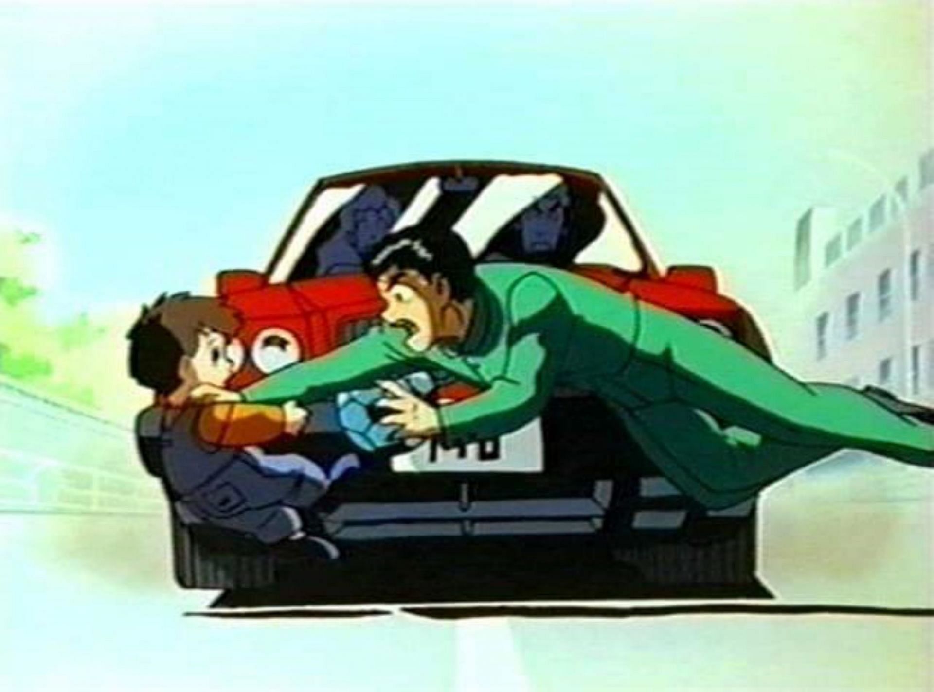 Yusuke tries to save a kid (Image via Studio Pierrot)