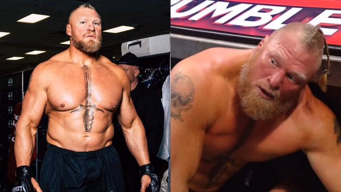 [PHOTO] 35-year-old top WWE Superstar teases a match with Brock Lesnar after WWE Royal Rumble