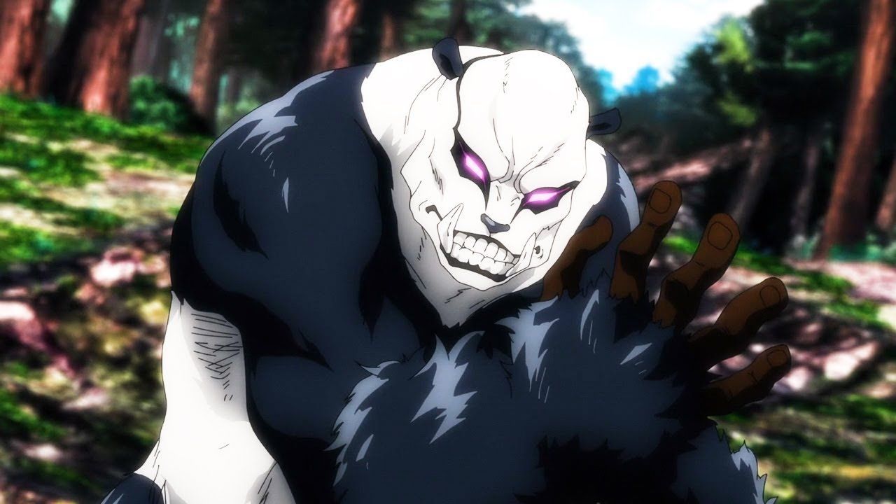 Panda&#039;s Gorilla transformation (Image via Studio MAPPA)