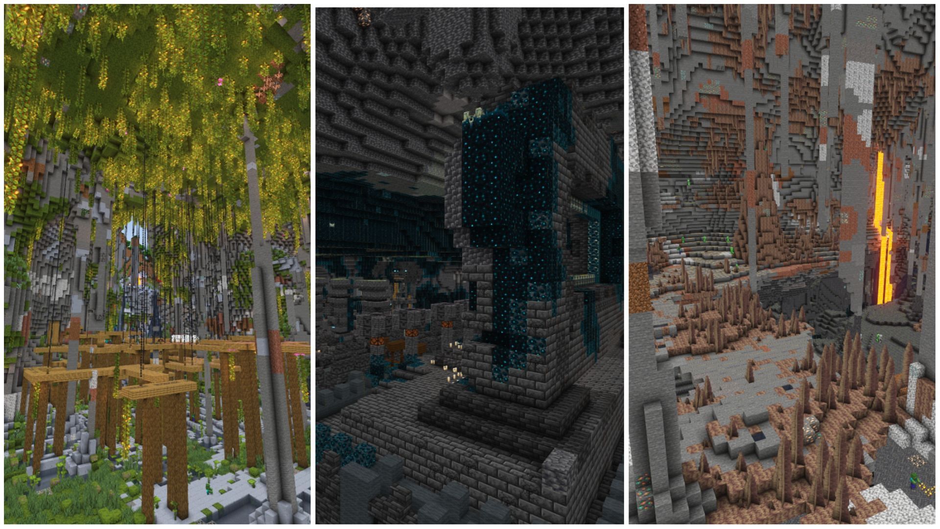 Minecraft cave biomes (Image via Mojang)