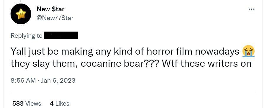 A comment criticizing the movie (Image via Twitter/ @New77Star)