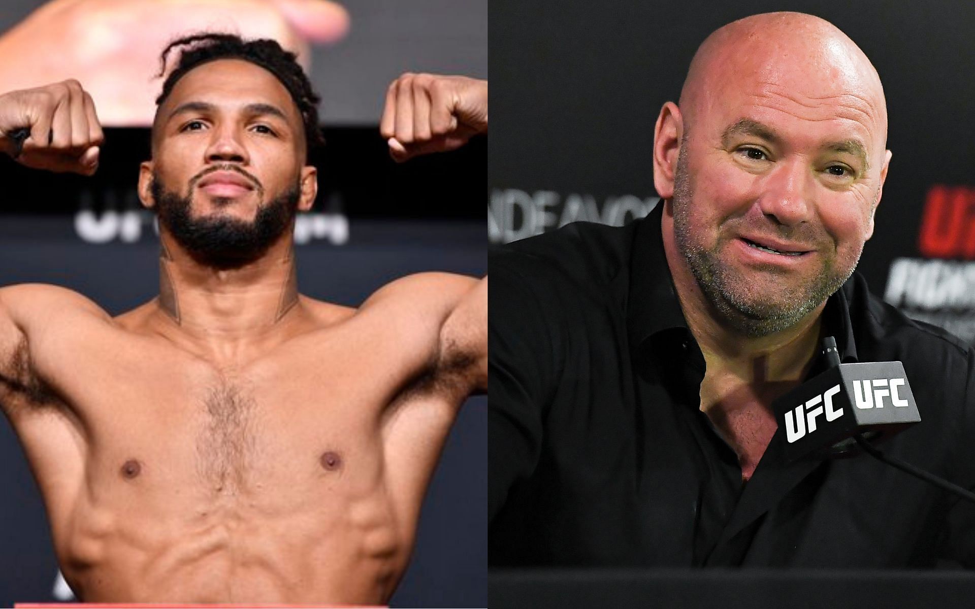 Kevin Lee (left) and Dana White (right) (Image credits Getty Images and @MoTownPhenom on Twitter)