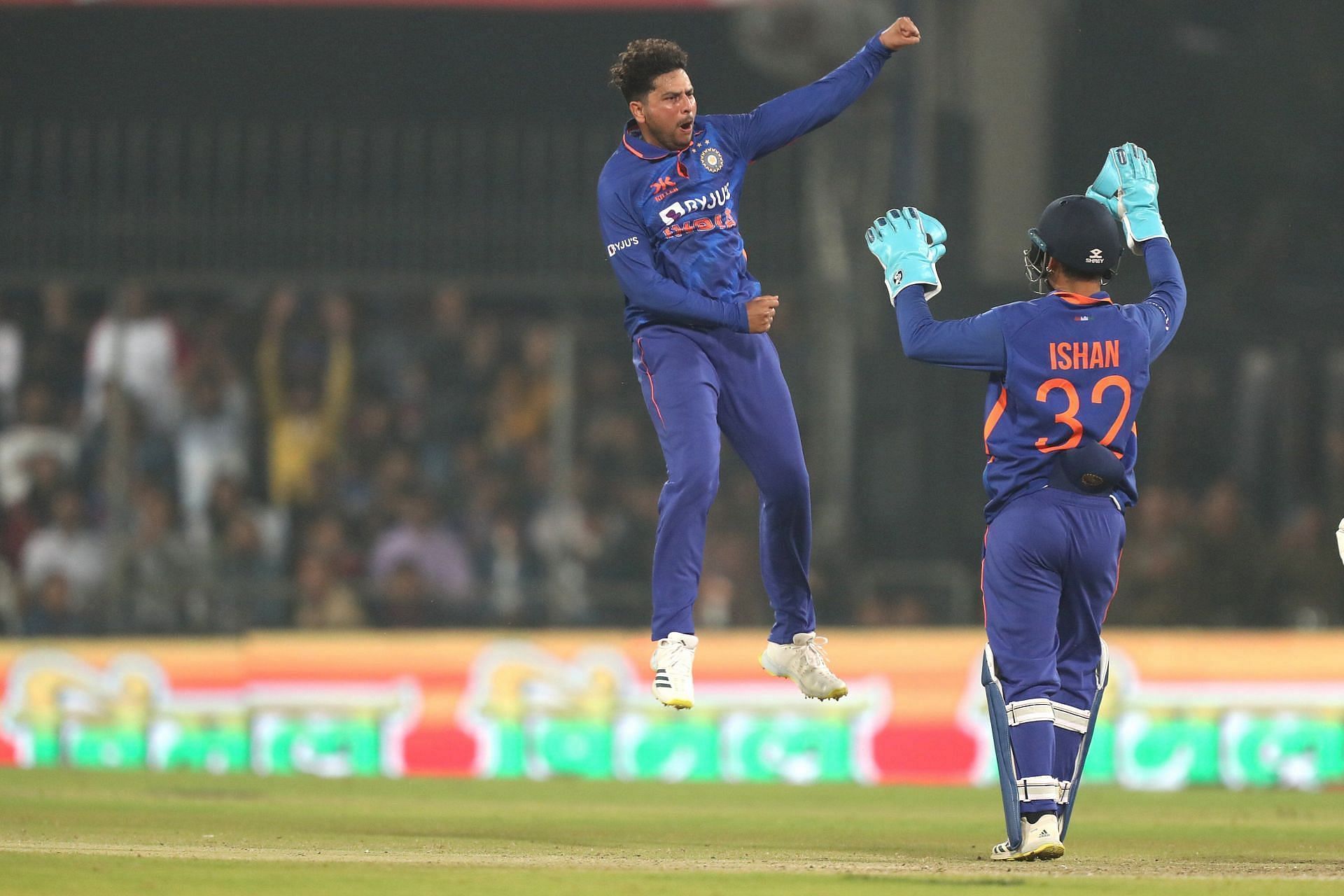 Kuldeep Yadav was the joint-leading wicket-taker in the ODIs against New Zealand. Pic: Getty Images