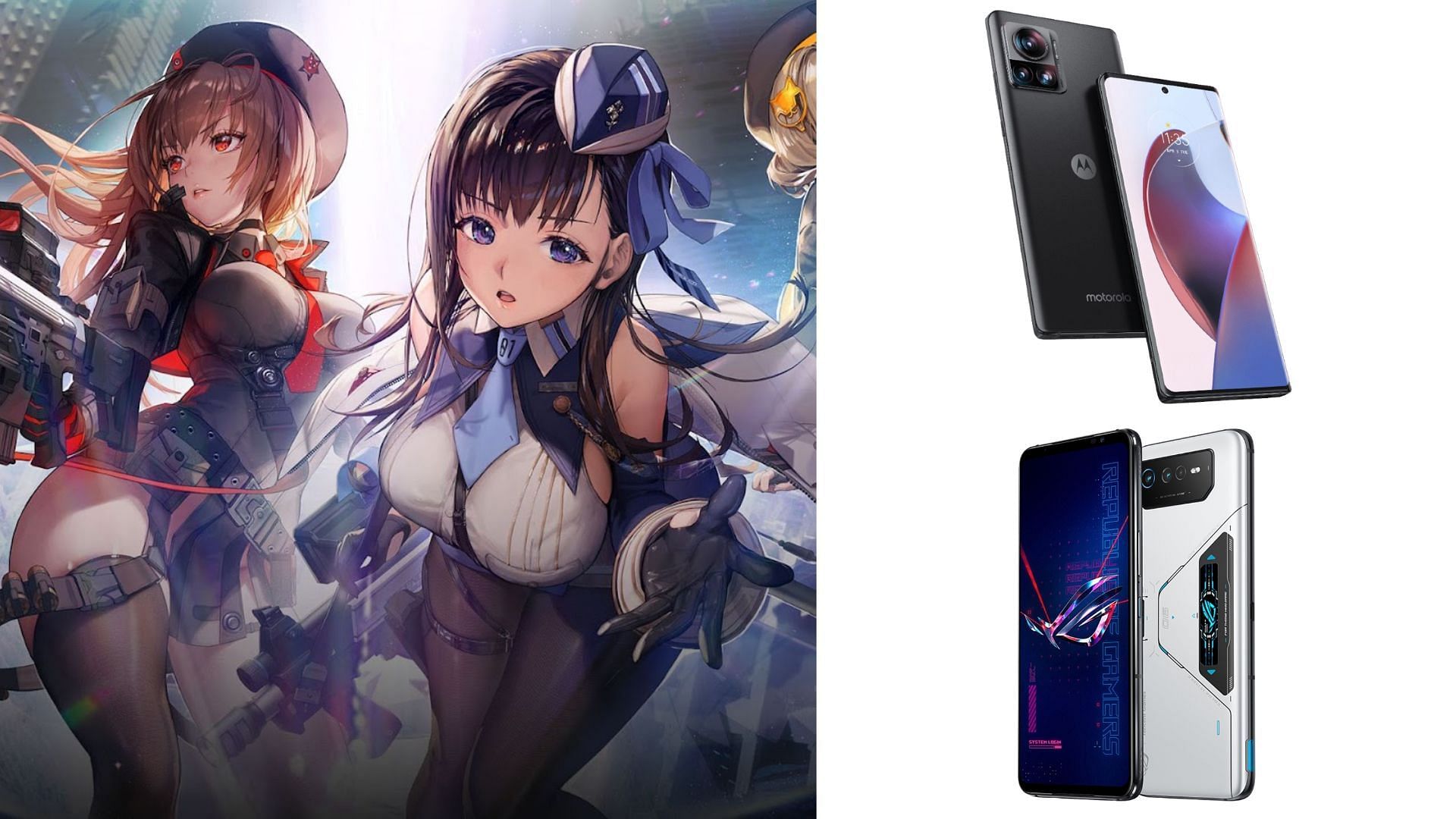 5 best flagships to play Goddess of Victory:Nikke (Image by Shift Up Studio, Motorola and ASUS) 