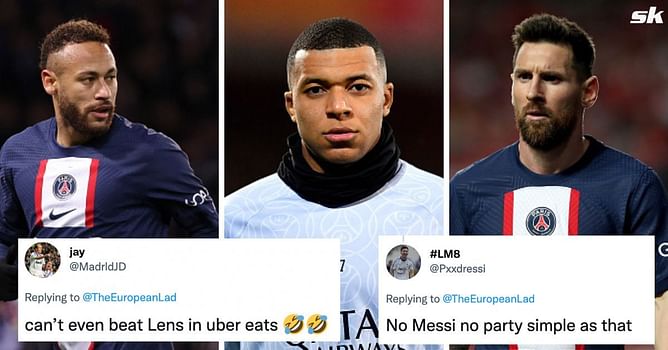 "Mbappe is washed without Messi", "No Neymar, no party" - Twitter explodes as PSG suffer shock 3-1 defeat to Lens