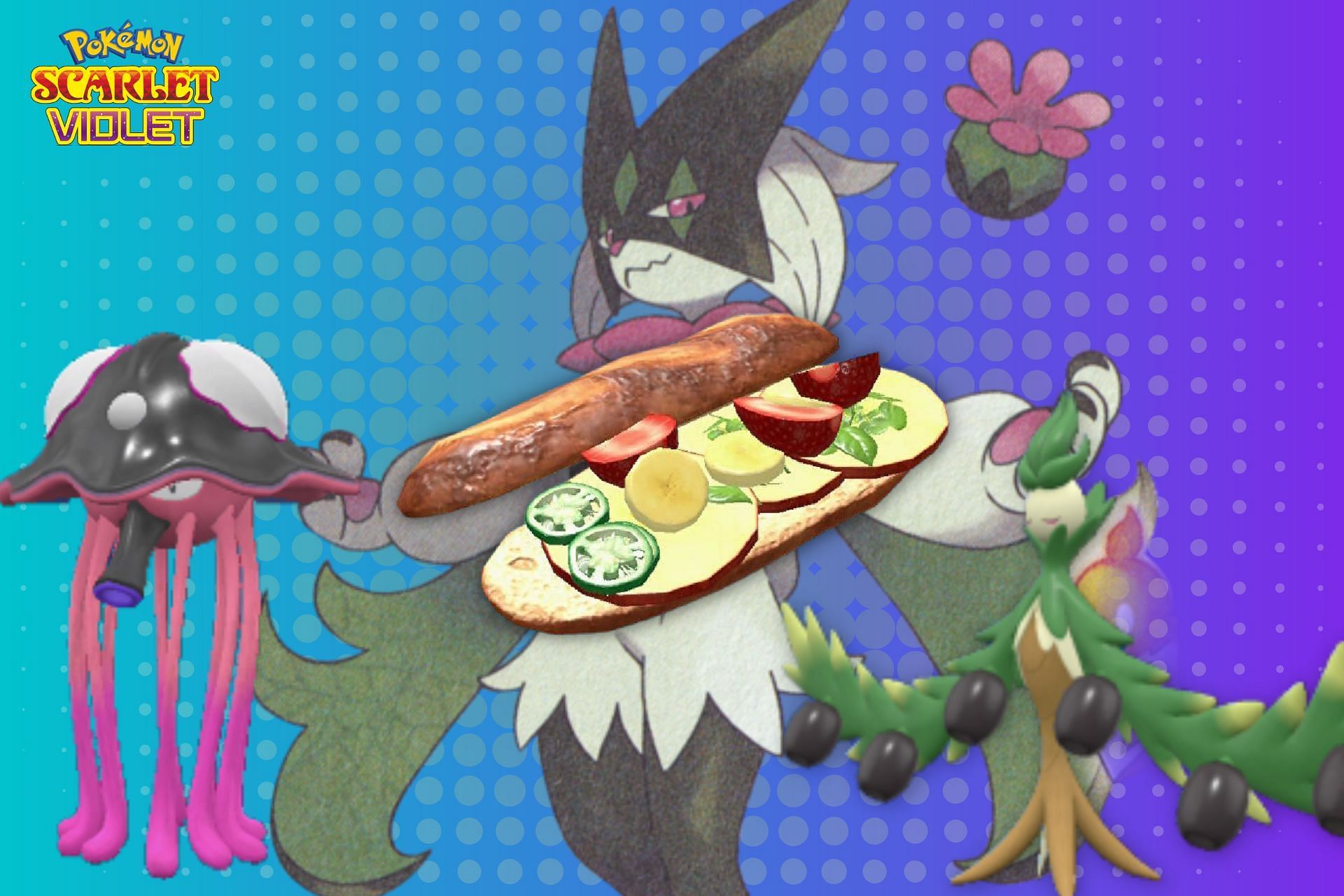 Using Shiny Grass Sandwich boosts the odds of finding shiny Grass-type Pokemon. (Image via Sportskeeda)