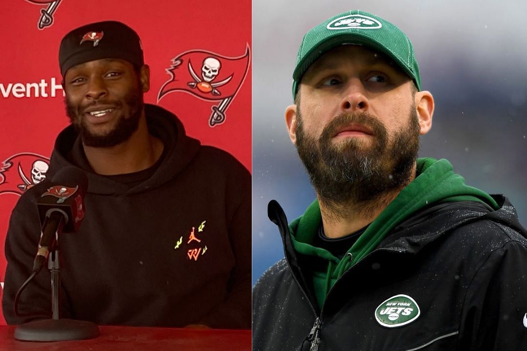 Former Buccaneers RB Le&quot;Leon Bell (l) and former New York Jets HC Adam Gase (r)