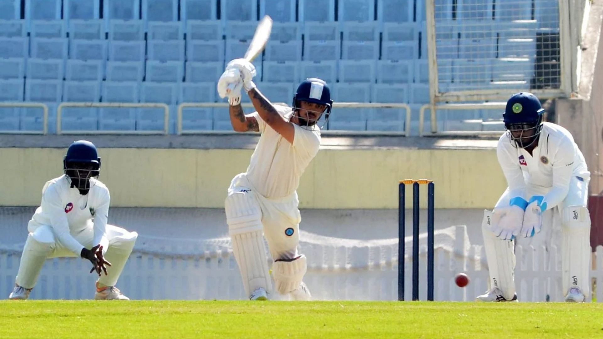 Ishan Kishan in action during a Ranji Trophy game. (P.C.:Twitter)