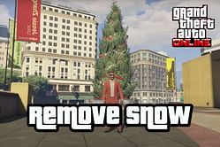 How can GTA Online players stop snow in the game?