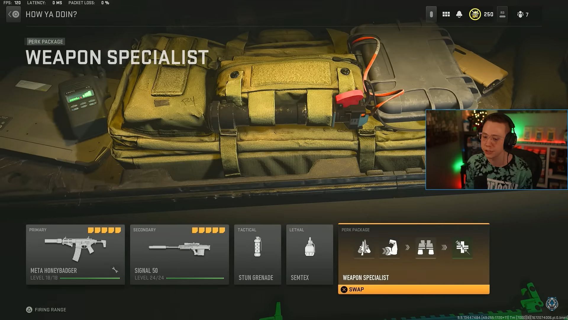 Equipment and Perk Package in Warzone 2 Season 1 Reloaded (Image via Activision and YouTube/WhosImmortal)