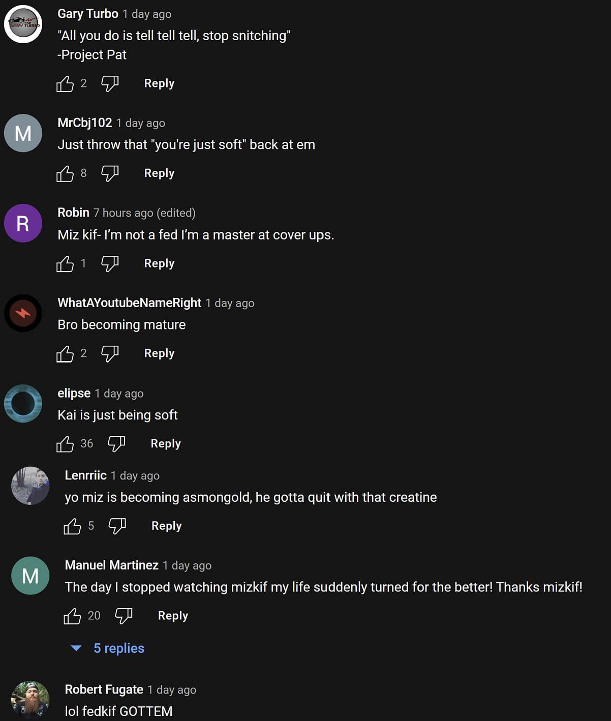 Fans in the YouTube comments section reacting to the streamer&#039;s address (Image via PancakesAndTwitch/YouTube)
