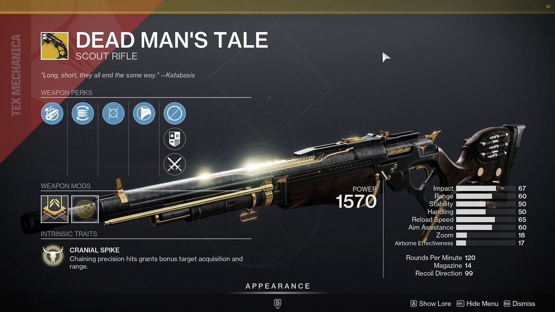 Dead Man&#039;s Tale (Image via Destiny 2)