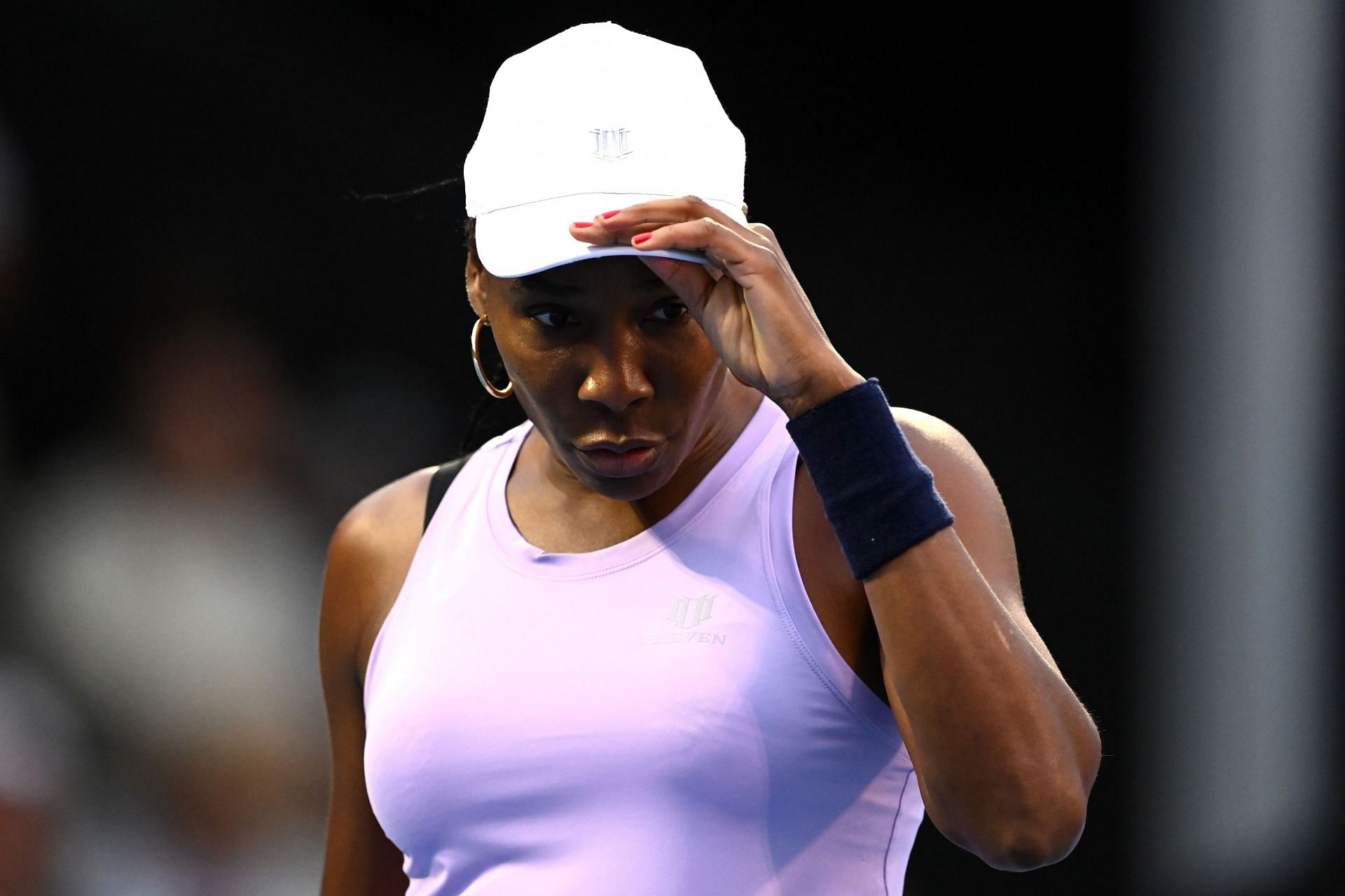 Venus Williams during her first-round match in Auckland