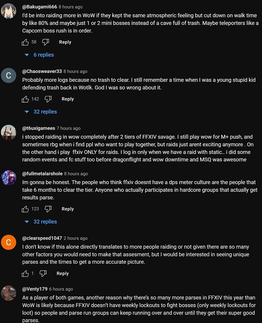 Fans in the YouTube comments section reacting to the streamer&#039;s clip (Image via Asmongold Clips/YouTube)