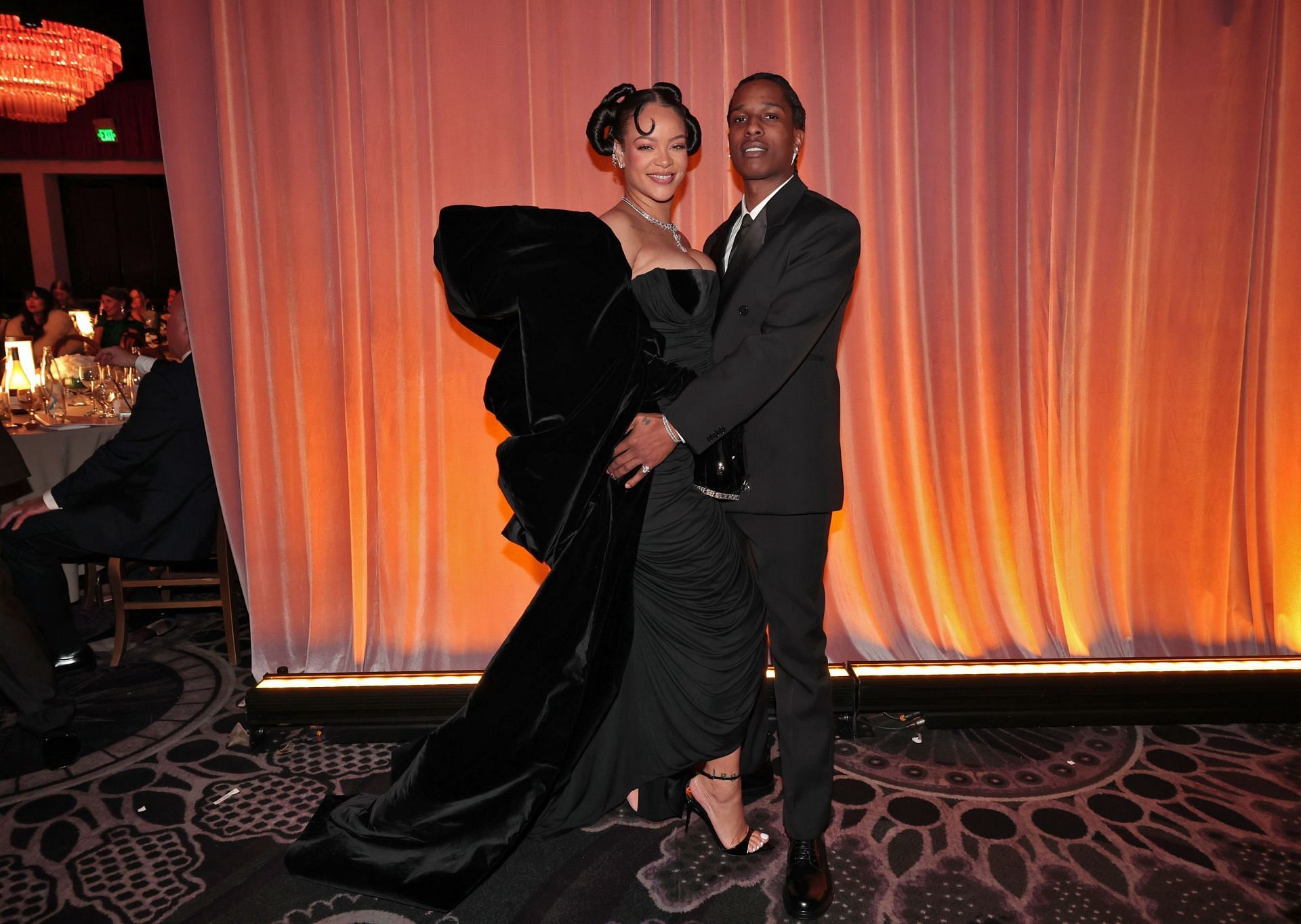 Rihanna and A$AP Rocky at the 2023 Golden Globe (Image via Christopher Polk/Getty Images)