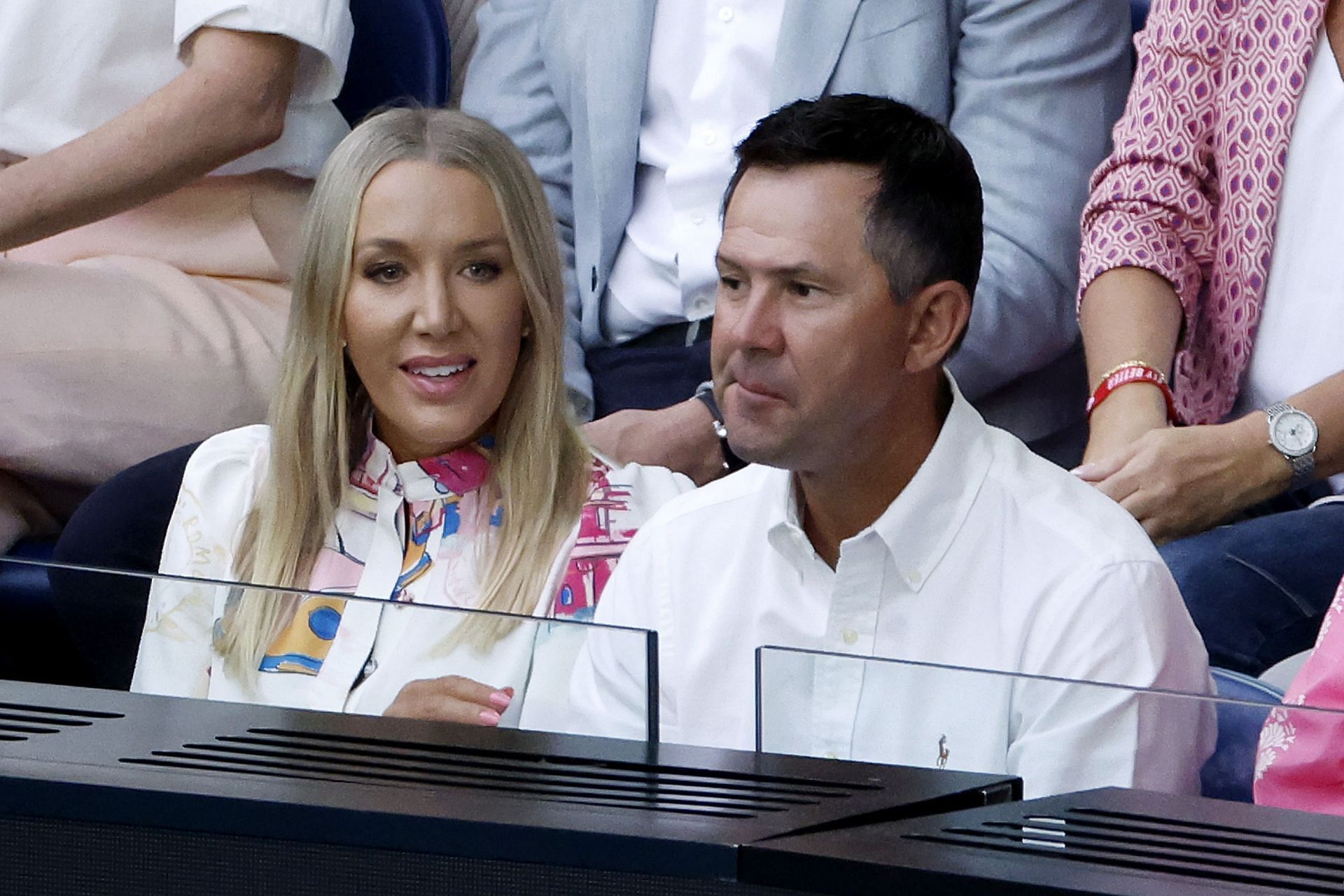 Former Australian cricket captain Ricky Ponting and his wife