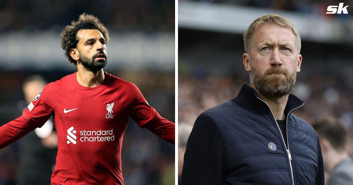 Mohamed Salah (left) and Graham Potter (right)