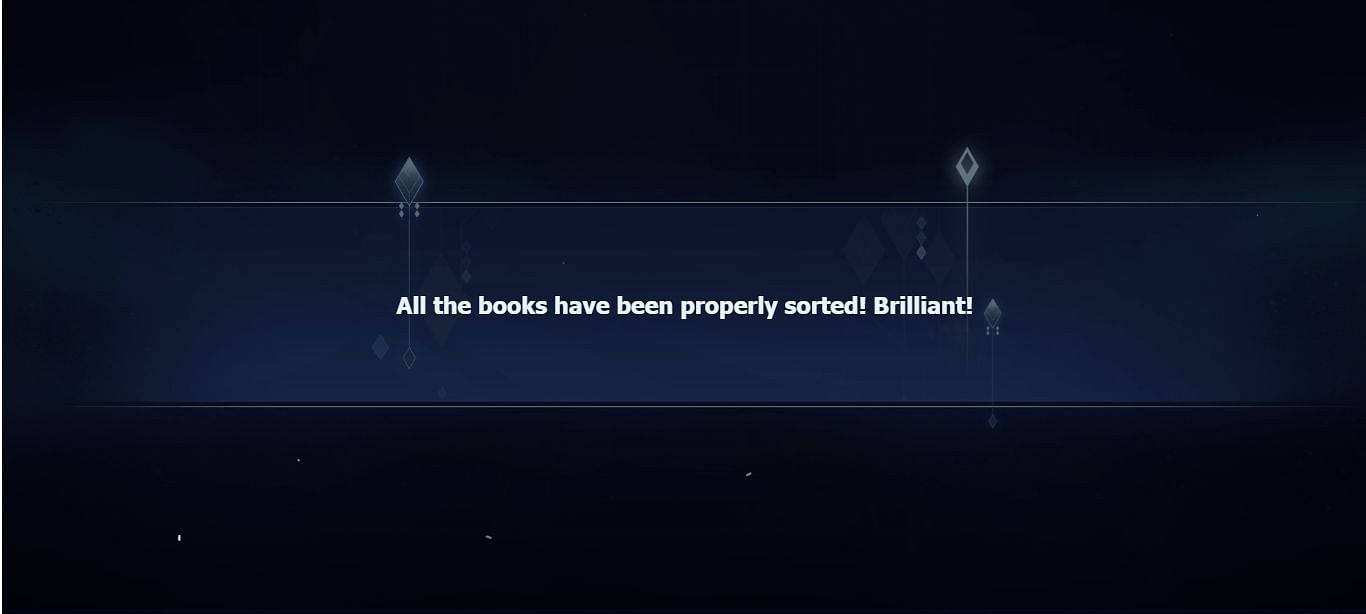 Sort all of the books to complete the event (Image via HoYoverse)