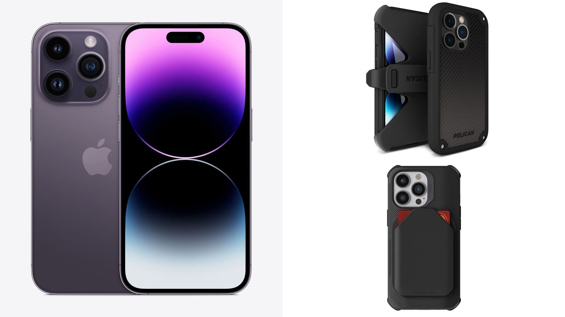 Five best cases for iPhone 14 Pro (Image by Apple, Pelican and Ghostek)