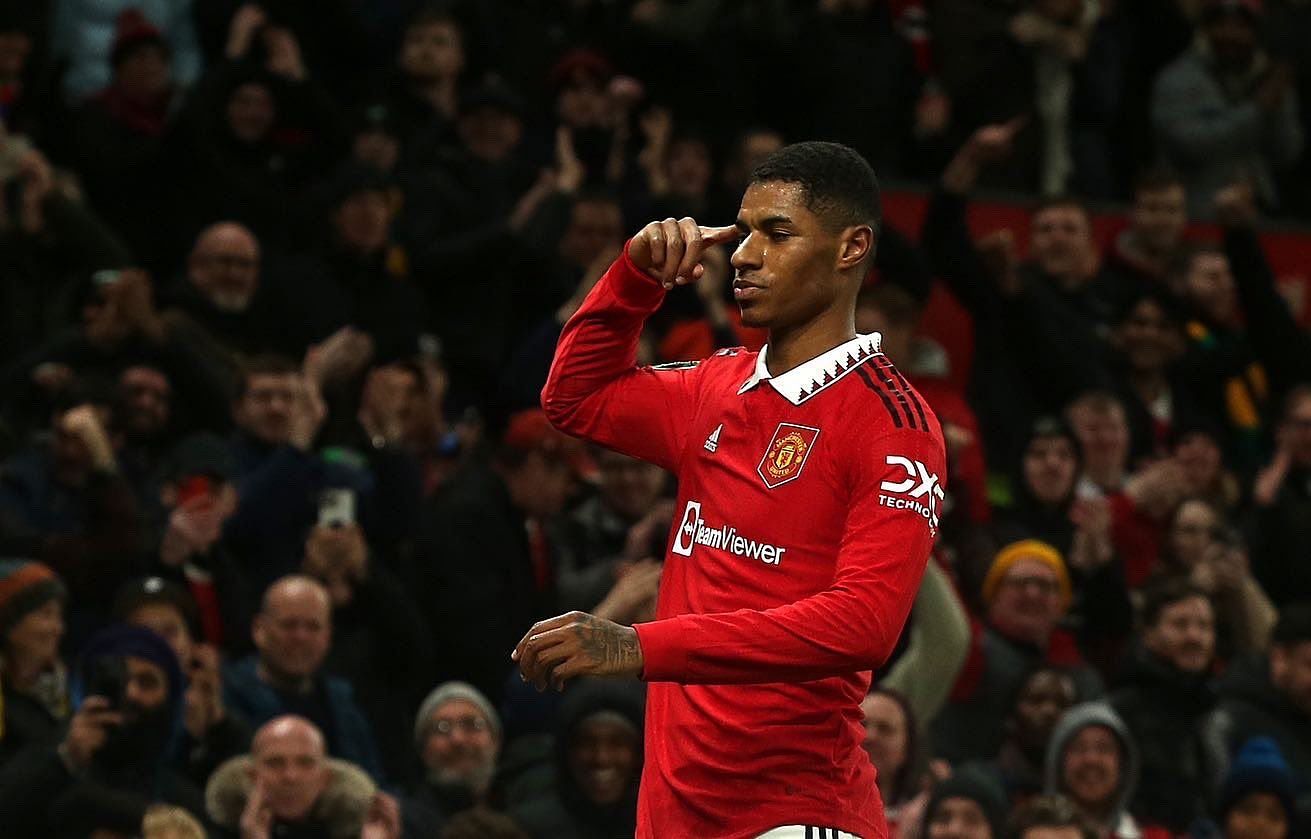Marcus Rashford has now scored in eight straight games at Old Trafford