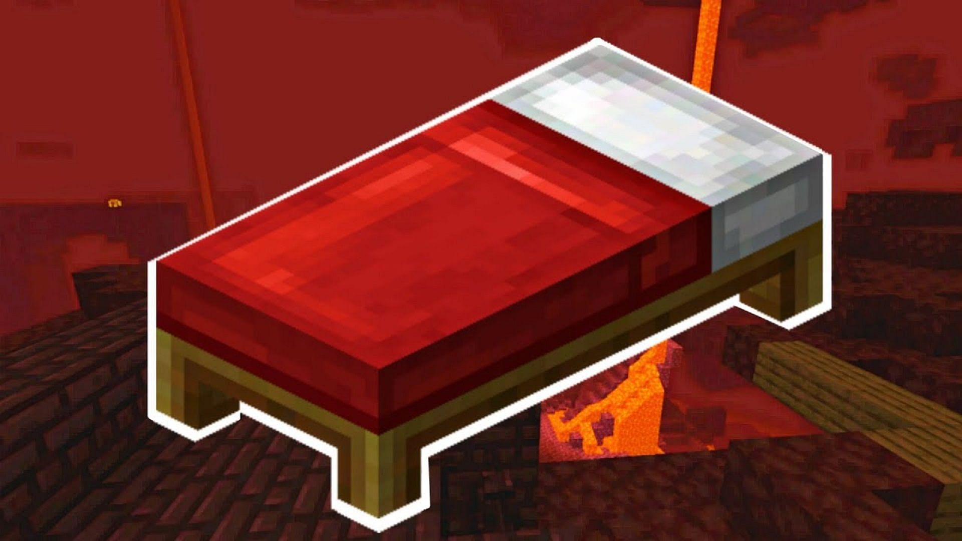 Beds aren&#039;t exactly safe to sleep in when it comes to certain Minecraft dimensions (Image via EJtcbPLAYS/YouTube)