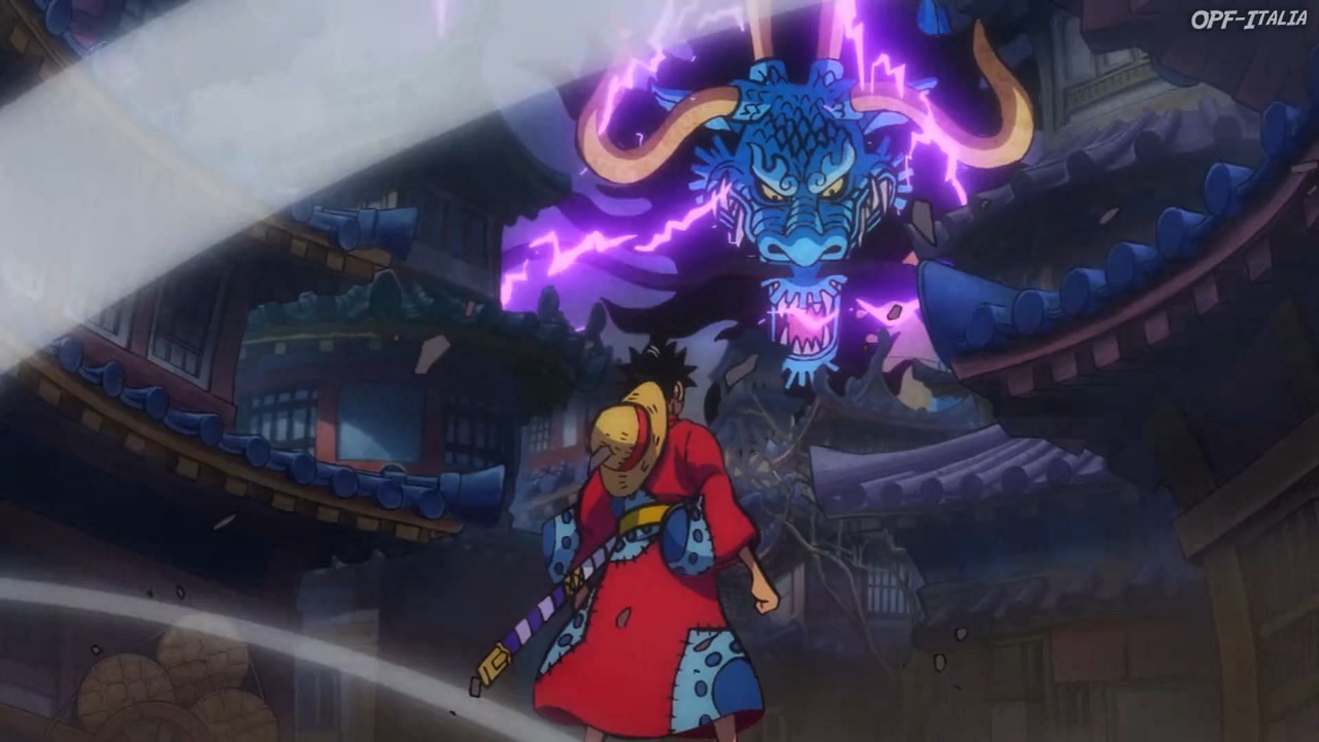 Luffy and Kaido may finally start the next round of their fight in One Piece Episode 1049 (Image via Toei Animation)