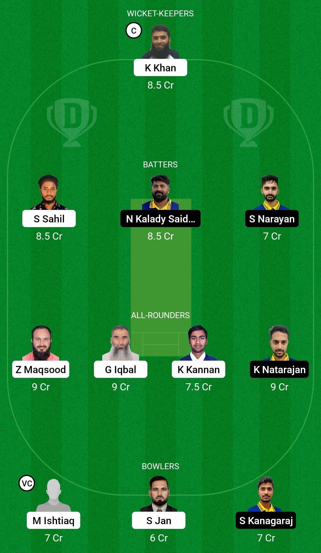 DAT vs GGI Dream11 Prediction Team, Grand League