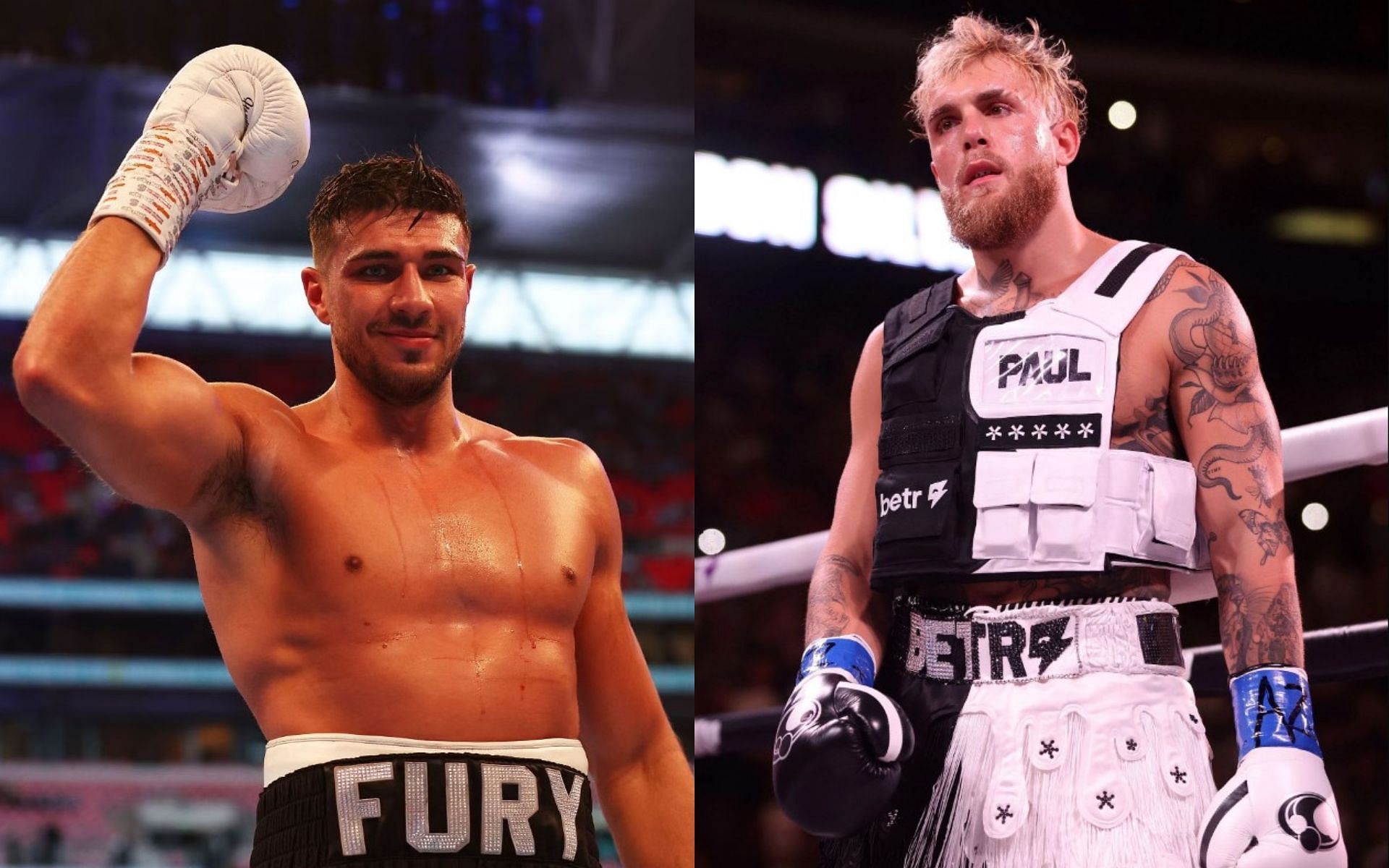 (Left) Tommy Fury and Jake Paul (Right) (Image Credits; Getty Images)