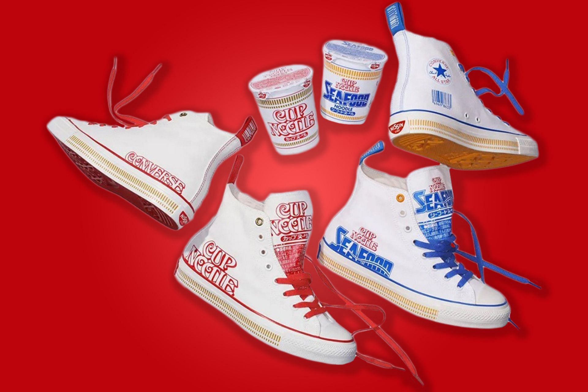 Nissin Foods x Converse All-Star R Cup Noodles sneaker pack (Image via Converse)