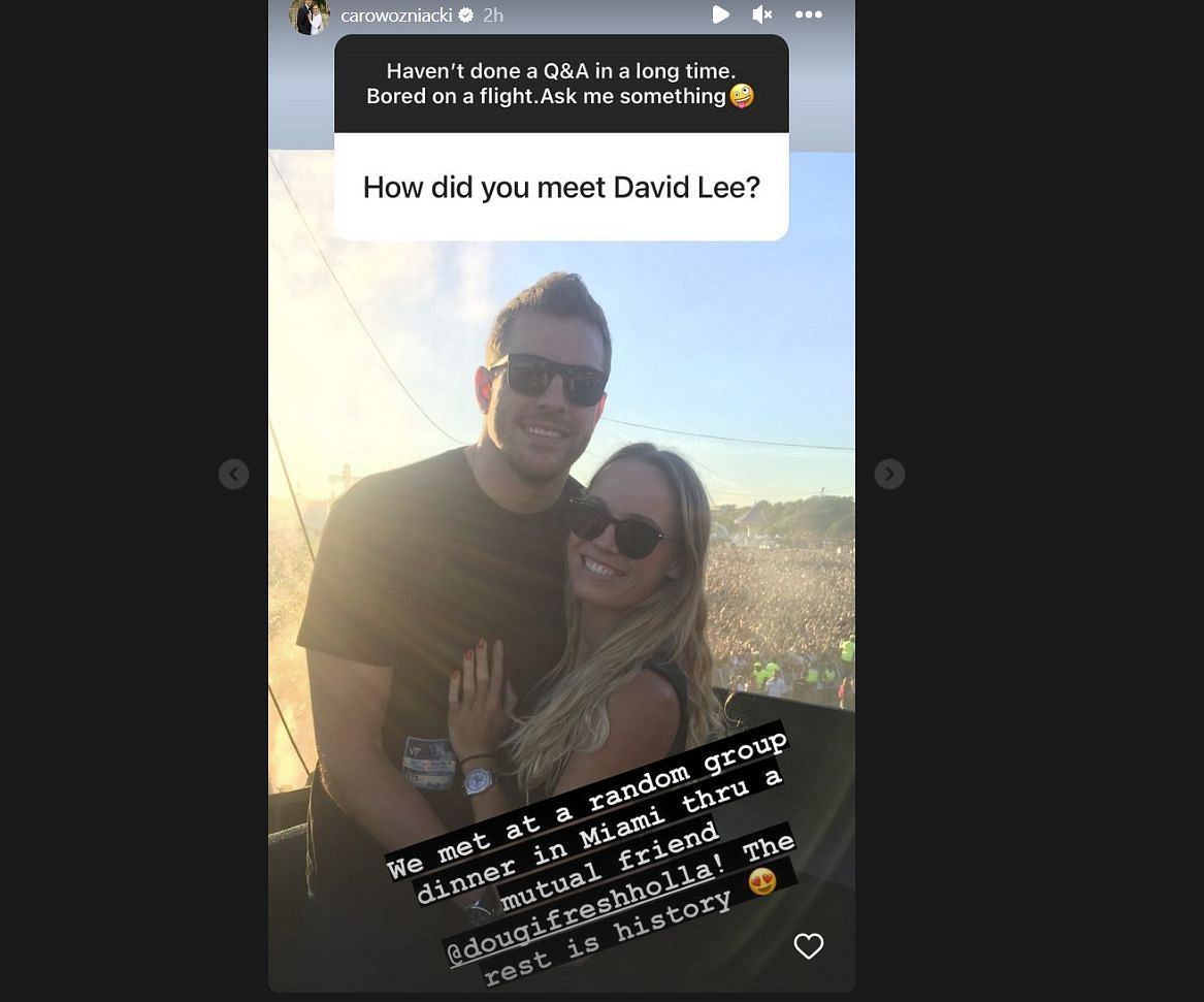 Via Instagram - Wozniacki reveals how she first met her husband.