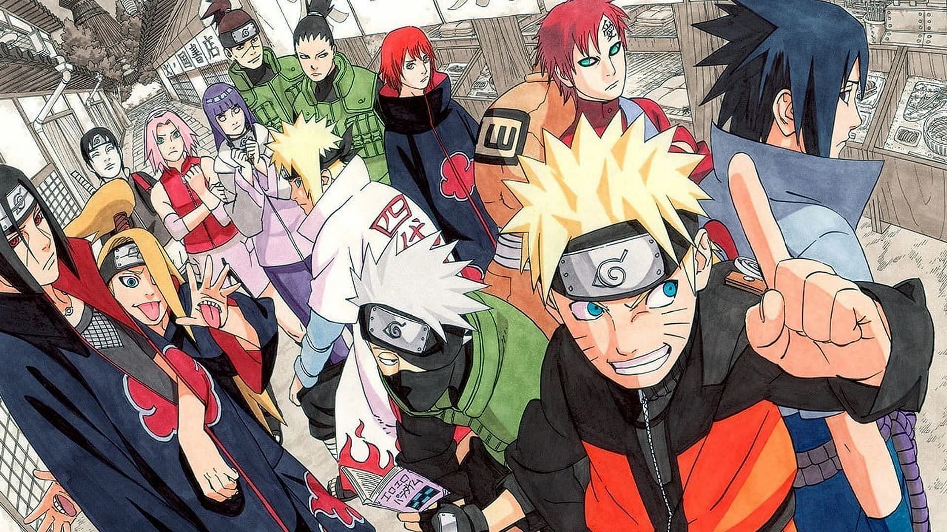 Naruto characters as seen in the manga (Image via Viz Media/ Masashi Kishimoto)