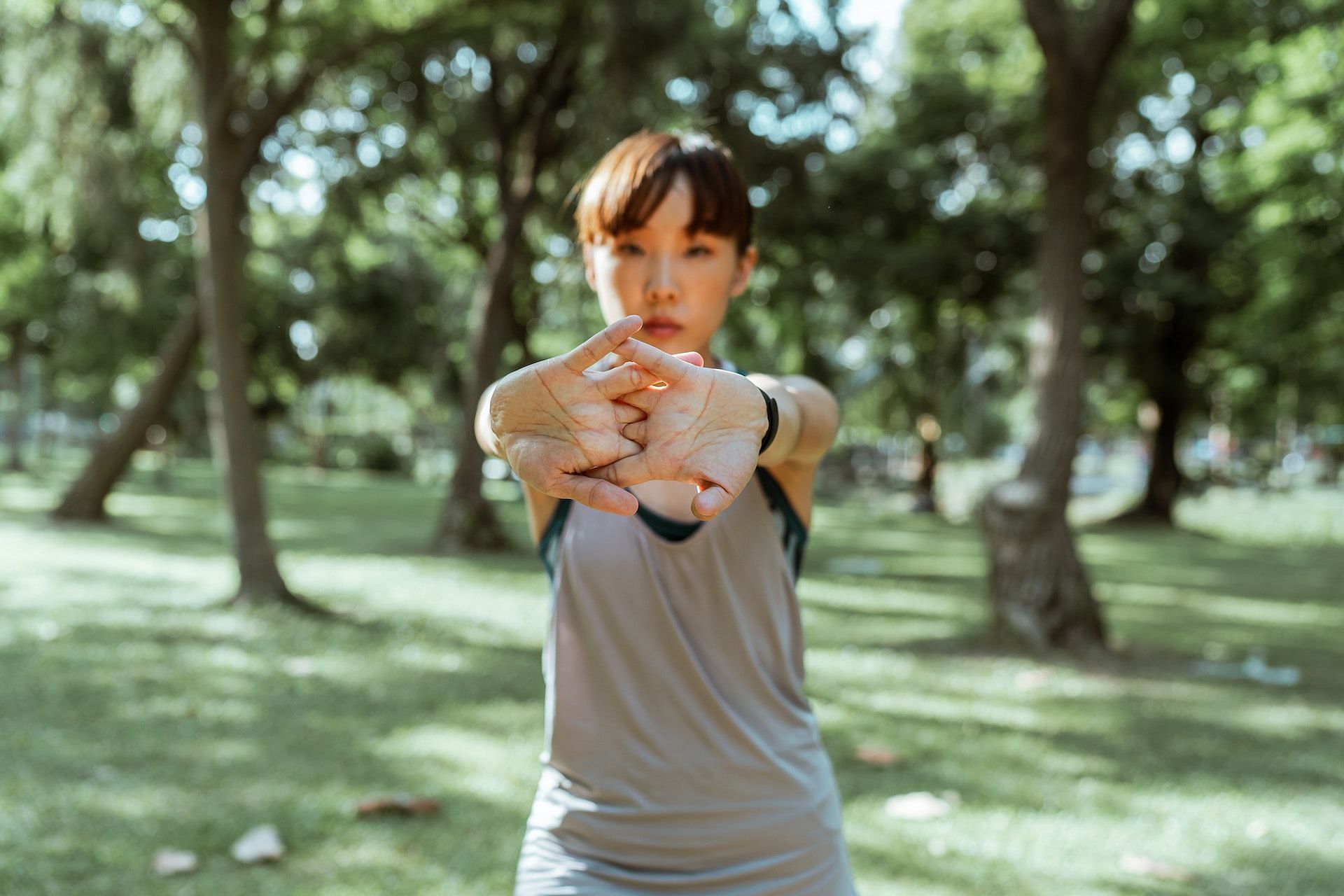 Stretches for rotator cuff can strengthen the muscles and reduce the chance of injury. (Photo via Pexels/Ketut Subiyanto)