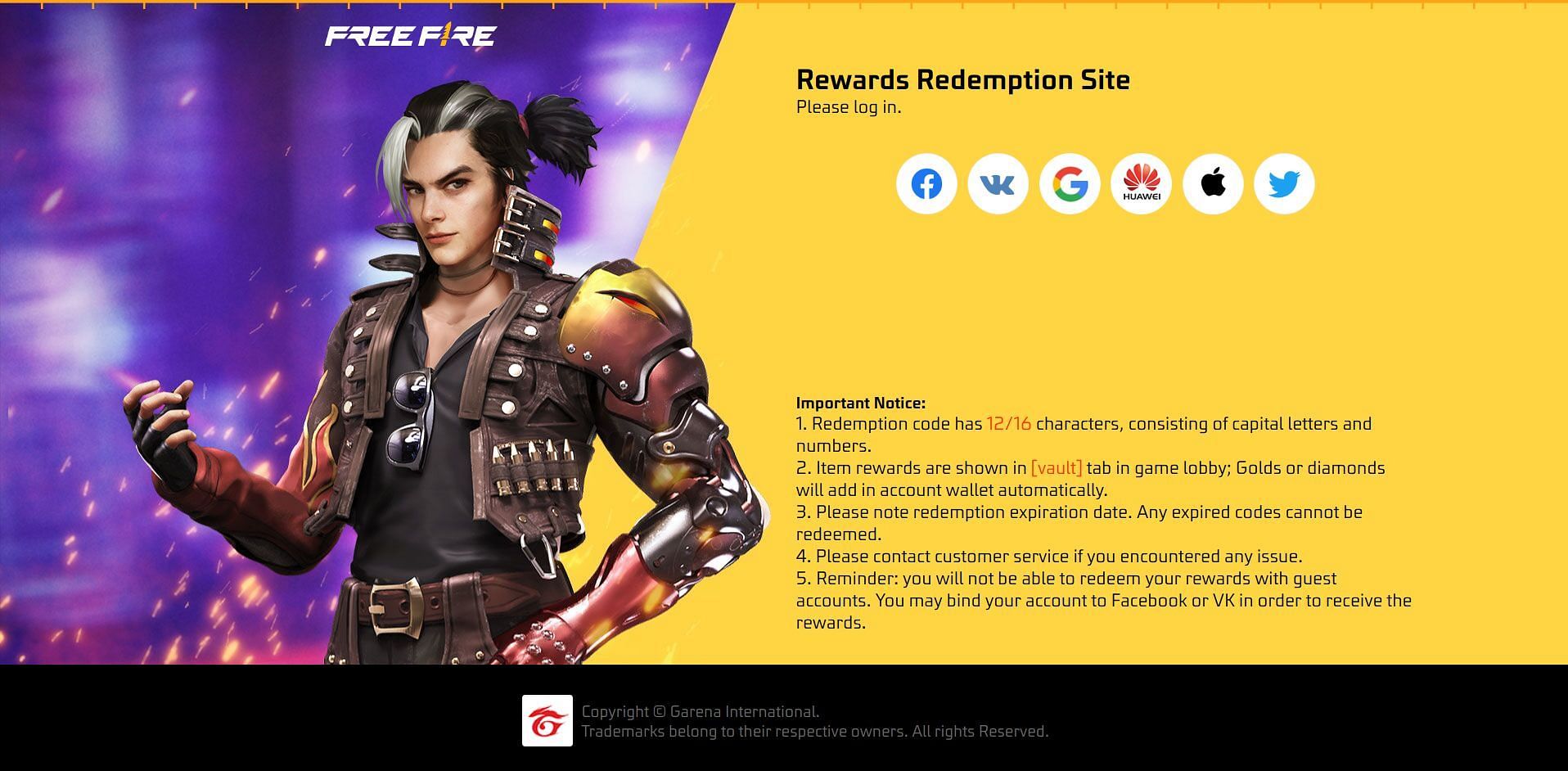 Garena Free Fire Redeem codes for January 7: The Thunder Electrified bundle  can be yours