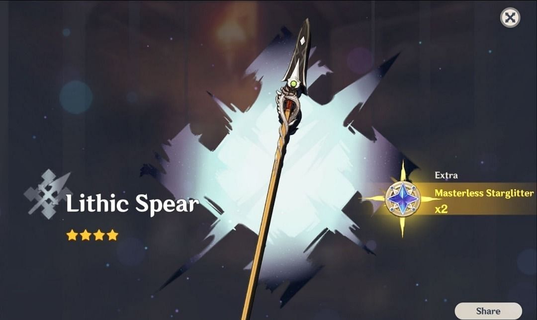 Lithic Spear (Image via HoYoverse)