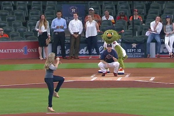 Carlos Correa at UFC 271 in Houston with Astros teammates