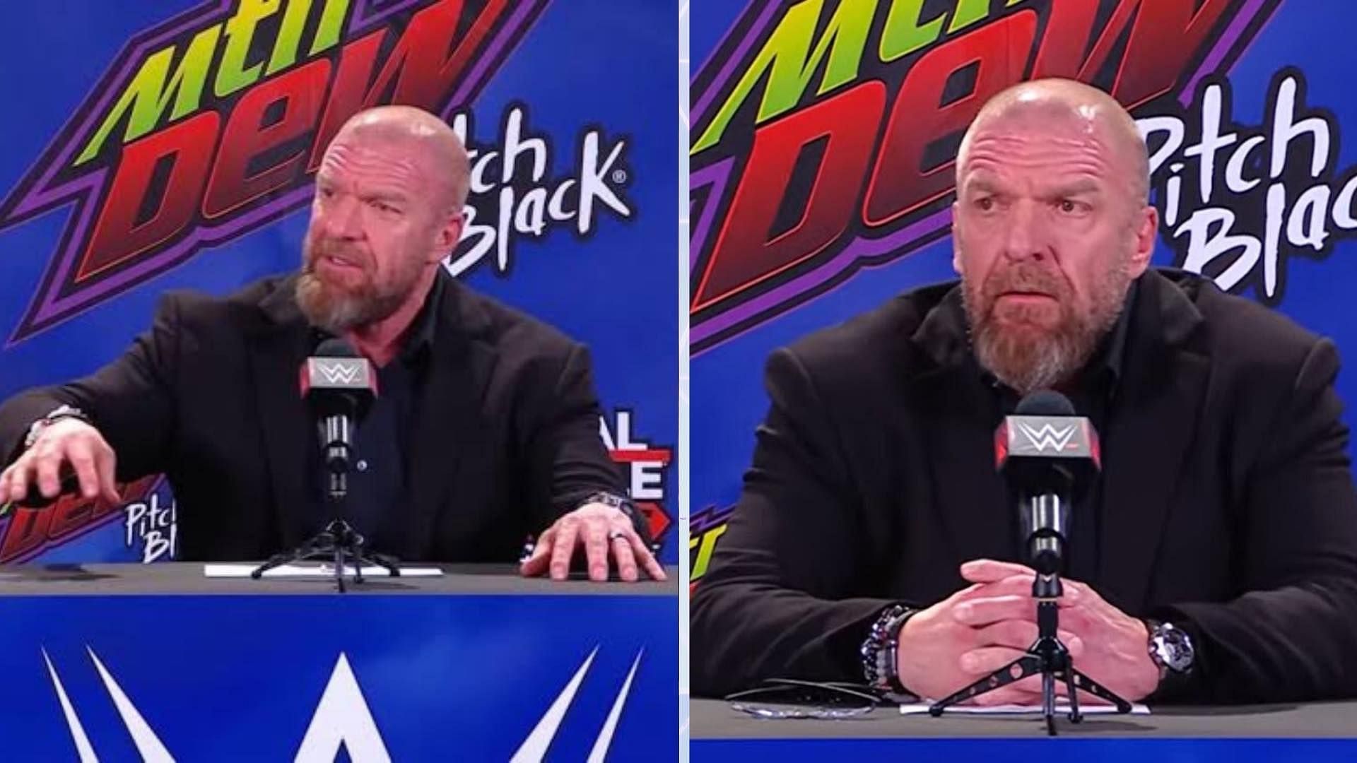 Triple H at the WWE Royal Rumble Post-Show Press Conference.