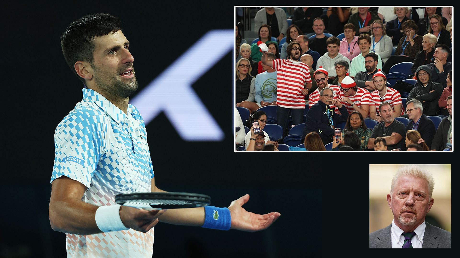 Novak Djokovic heckled by intoxicated fans at the 2023 Australian Open.