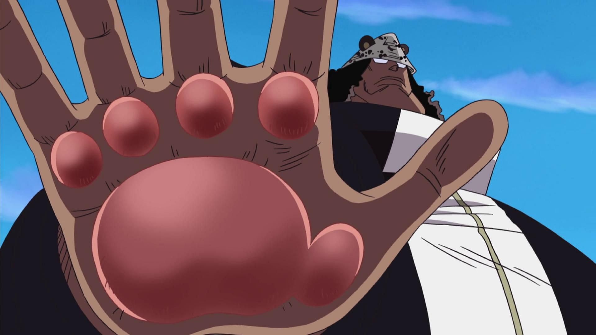 S-Bear has a replica of Kuma's Paw Paw Fruit, which allow to repel anything (Image via Toei Animation, One Piece)