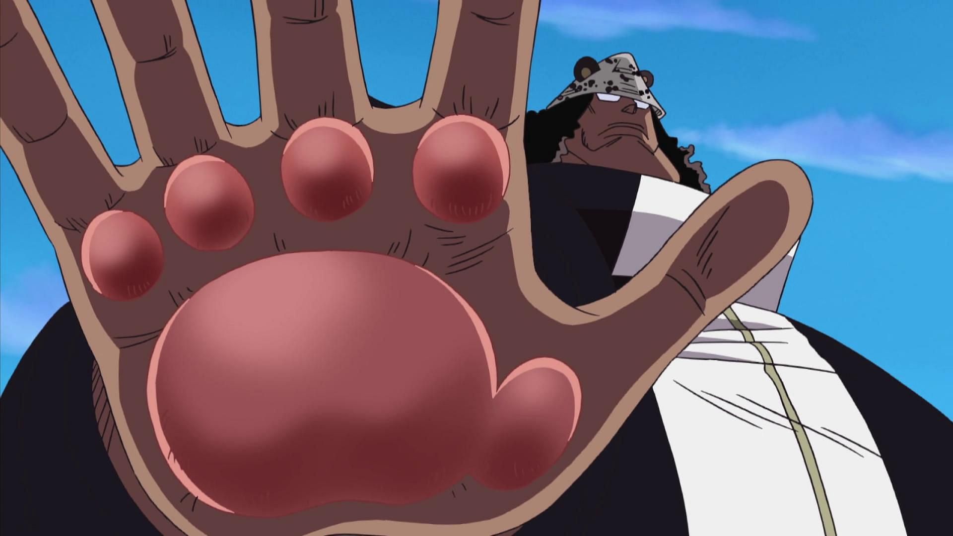 S-Bear has a replica of Kuma&#039;s Paw Paw Fruit, which allow to repel anything (Image via Toei Animation, One Piece)