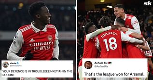 "That's the league won" - Twitter explodes as Arsenal send massive Premier League title statement with thrilling 3-2 win against Manchester United